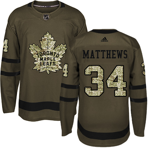Maple Toronto Maple Leafs #34 Auston Matthews Green Salute to Service Stitched Youth Jersey Youth cheap jerseys for sale - CheapJerseys.Shop