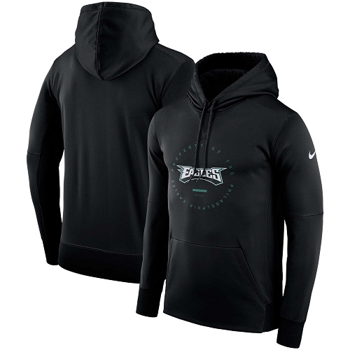 Men's Philadelphia Eagles Black Sideline Property Of Wordmark Logo Performance Pullover Hoodie cheap jerseys for sale - CheapJerseys.Shop