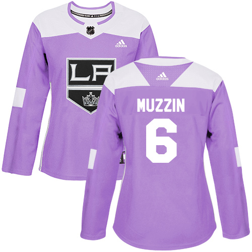 Los Angeles Kings #6 Jake Muzzin Purple Authentic Fights Cancer Women's Stitched Jersey Womens cheap jerseys for sale - CheapJerseys.Shop