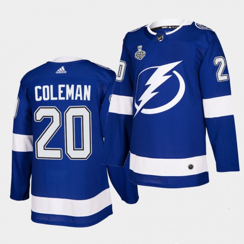 Tampa Bay Lightning #20 Blake Coleman Blue Home Authentic 2021 Stanley Cup Final Patch Jersey Youth cheap jerseys for sale - CheapJerseys.Shop