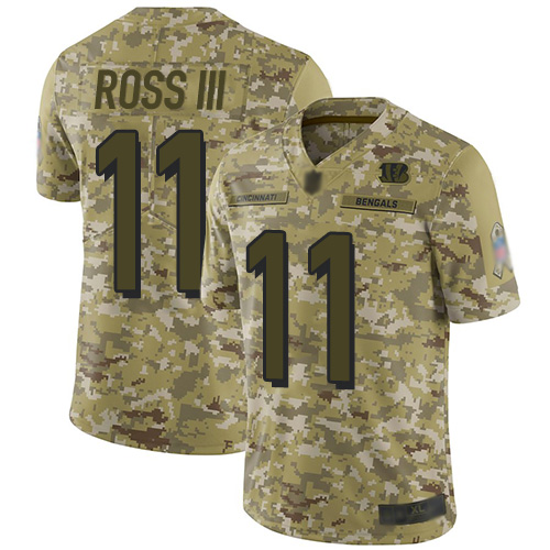 Cincinnati Bengals #11 John Ross III Camo Youth Stitched Limited 2018 Salute to Service Jersey Youth cheap jerseys for sale - CheapJerseys.Shop