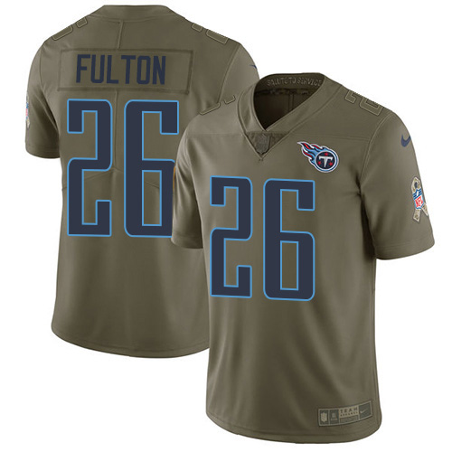 Tennessee Titans #26 Kristian Fulton Olive Youth Stitched Limited 2017 Salute To Service Jersey Youth cheap jerseys for sale - CheapJerseys.Shop