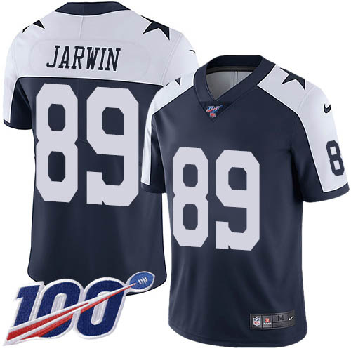 Dallas Cowboys #89 Blake Jarwin Navy Blue Thanksgiving Men's Stitched 100th Season Vapor Throwback Limited Jersey Men's cheap jerseys for sale - CheapJerseys.Shop
