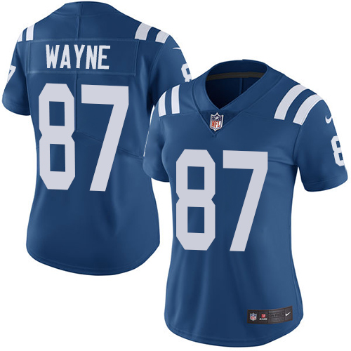 Indianapolis Colts #87 Reggie Wayne Royal Blue Team Color Women's Stitched Vapor Untouchable Limited Jersey Womens cheap jerseys for sale - CheapJerseys.Shop