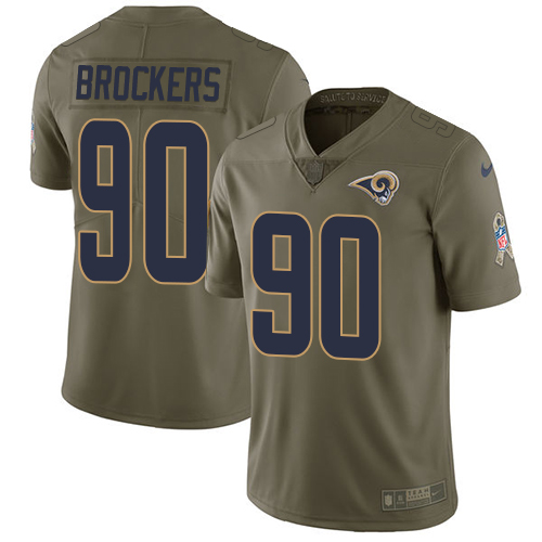 Los Angeles Rams #90 Michael Brockers Olive Youth Stitched Limited 2017 Salute to Service Jersey Youth cheap jerseys for sale - CheapJerseys.Shop