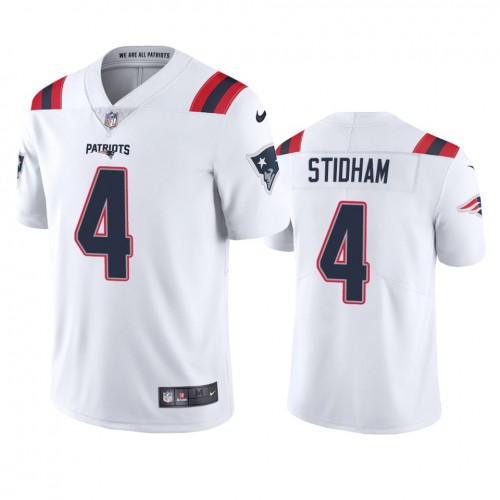 New England New England Patriots #4 Jarrett Stidham Men's White 2020 Vapor Limited Jersey Men's cheap jerseys for sale - CheapJerseys.Shop