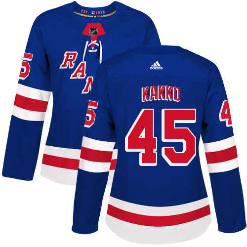 New York Rangers #45 Kappo Kakko Royal Blue Home Authentic Women's Stitched Jersey Womens cheap jerseys for sale - CheapJerseys.Shop