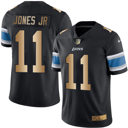 Detroit Lions #11 Marvin Jones Jr Black Men's Stitched Limited Gold Rush Jersey Men's cheap jerseys for sale - CheapJerseys.Shop