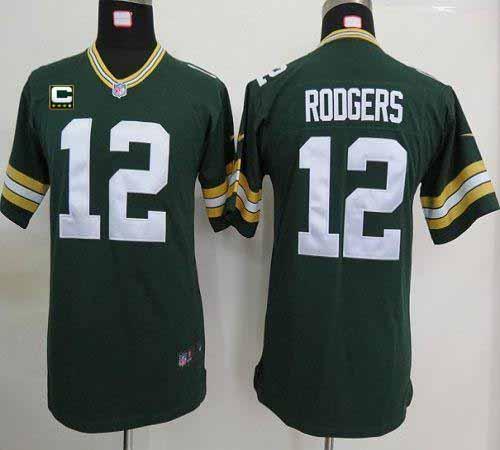 Packers #12 Aaron Rodgers Green Team Color With C Patch Youth Stitched Elite Jersey cheap jerseys for sale - CheapJerseys.Shop