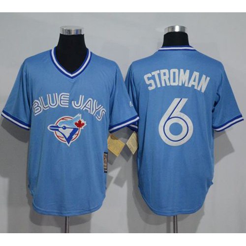 Toronto Blue Jays #6 Marcus Stroman Light Blue Cooperstown Throwback Stitched Jersey Men's cheap jerseys for sale - CheapJerseys.Shop