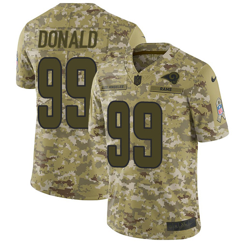 Rams #99 Aaron Donald Camo Men's Stitched Limited 2018 Salute To Service Jersey cheap jerseys for sale - CheapJerseys.Shop