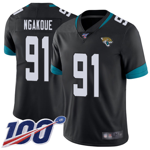 Jacksonville Jaguars #91 Yannick Ngakoue Black Team Color Men's Stitched 100th Season Vapor Limited Jersey Men's cheap jerseys for sale - CheapJerseys.Shop