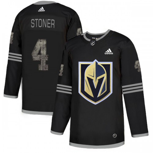 Golden Vegas Golden Knights #4 Clayton Stoner Black Authentic Classic Stitched Jersey Men's cheap jerseys for sale - CheapJerseys.Shop