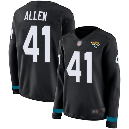 Jaguars #41 Josh Allen Black Team Color Women's Stitched Limited Therma Long Sleeve Jersey cheap jerseys for sale - CheapJerseys.Shop