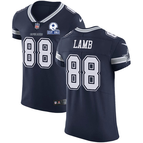 Cowboys #88 CeeDee Lamb Navy Blue Team Color Men's Stitched With Established In 1960 Patch Vapor Untouchable Elite Jersey cheap jerseys for sale - CheapJerseys.Shop