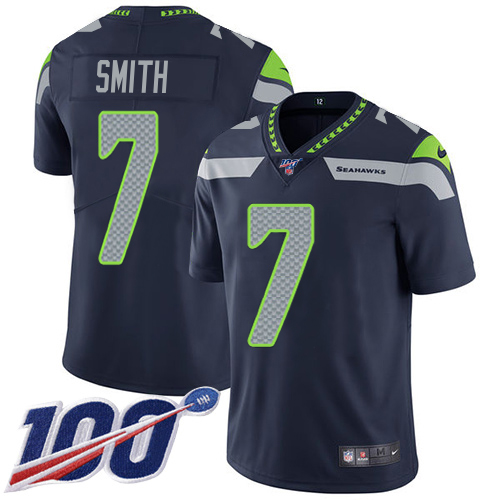 Seahawks #7 Geno Smith Steel Blue Team Color Youth Stitched 100th Season Vapor Untouchable Limited Jersey cheap jerseys for sale - CheapJerseys.Shop