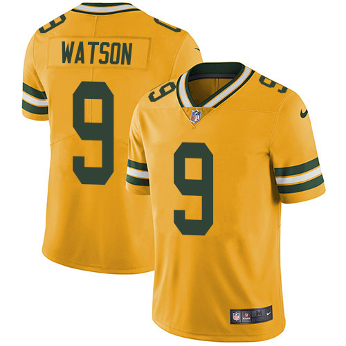 Packers #9 Christian Watson Yellow Men's Stitched Limited Rush Jersey cheap jerseys for sale - CheapJerseys.Shop