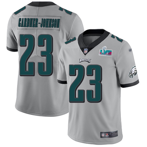 Eagles #23 C.J. Gardner-Johnson Silver Super Bowl LVII Patch Youth Stitched Limited Inverted Legend Jersey cheap jerseys for sale - CheapJerseys.Shop