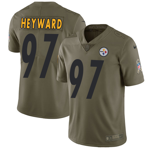Pittsburgh Steelers #97 Cameron Heyward Olive Men's Stitched Limited 2017 Salute to Service Jersey Men's cheap jerseys for sale - CheapJerseys.Shop