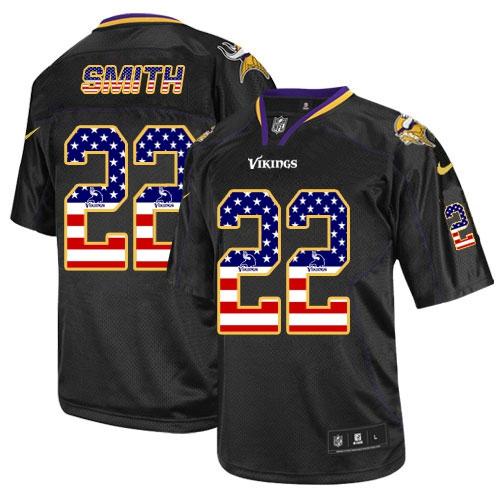 Vikings #22 Harrison Smith Black Men's Stitched Elite USA Flag Fashion Jersey cheap jerseys for sale - CheapJerseys.Shop