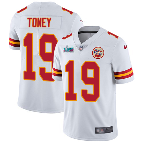 Chiefs #19 Kadarius Toney White Super Bowl LVII Patch Youth Stitched Vapor Untouchable Limited Jersey cheap jerseys for sale - CheapJerseys.Shop