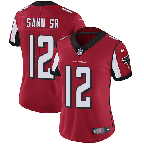 Atlanta Falcons #12 Mohamed Sanu Sr Red Team Color Women's Stitched Vapor Untouchable Limited Jersey Womens cheap jerseys for sale - CheapJerseys.Shop