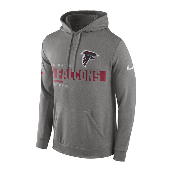Men's Atlanta Falcons Heathered Gray Super Bowl LI Bound Team Travel Circuit Performance Pullover Hoodie cheap jerseys for sale - CheapJerseys.Shop
