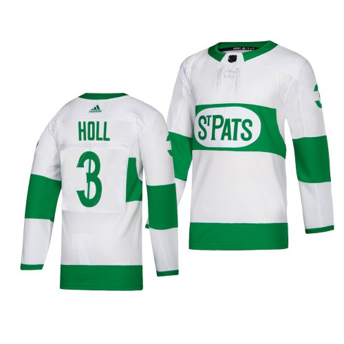 Maple Toronto Maple Leafs #3 Justin Holl White 2019 St. Patrick's Day Authentic Player Stitched Jersey Men's cheap jerseys for sale - CheapJerseys.Shop