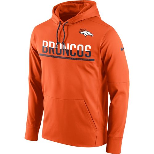 Men's Denver Broncos Sideline Circuit Orange Pullover Hoodie cheap jerseys for sale - CheapJerseys.Shop
