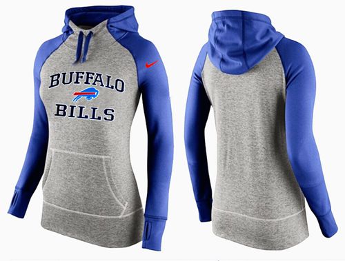 Women's Buffalo Bills Performance Hoodie Grey & Blue_2 cheap jerseys for sale - CheapJerseys.Shop