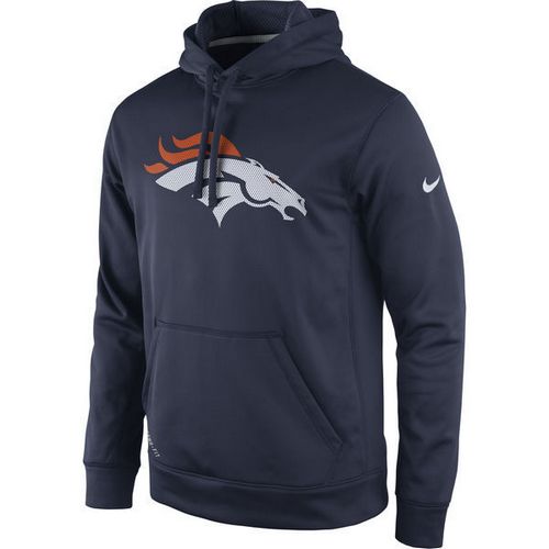 Men's Denver Broncos Navy Practice Performance Pullover Hoodie cheap jerseys for sale - CheapJerseys.Shop
