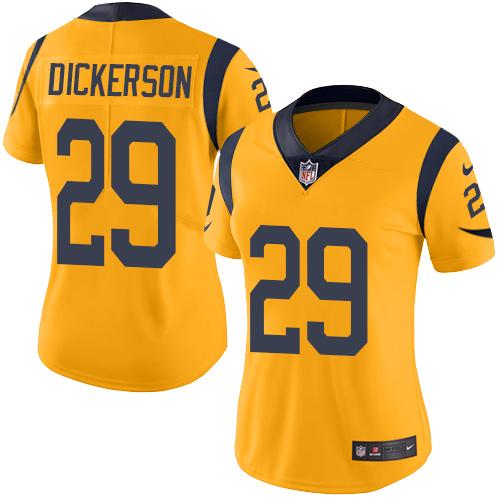 Rams #29 Eric Dickerson Gold Women's Stitched Limited Rush Jersey cheap jerseys for sale - CheapJerseys.Shop