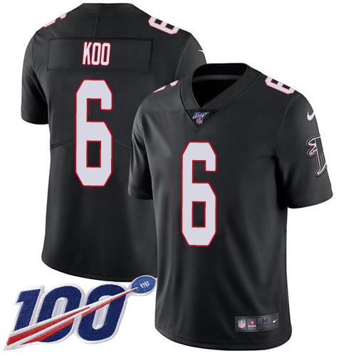 Falcons #6 Younghoe Koo Black Alternate Stitched Youth 100th Season Vapor Untouchable Limited Jersey cheap jerseys for sale - CheapJerseys.Shop