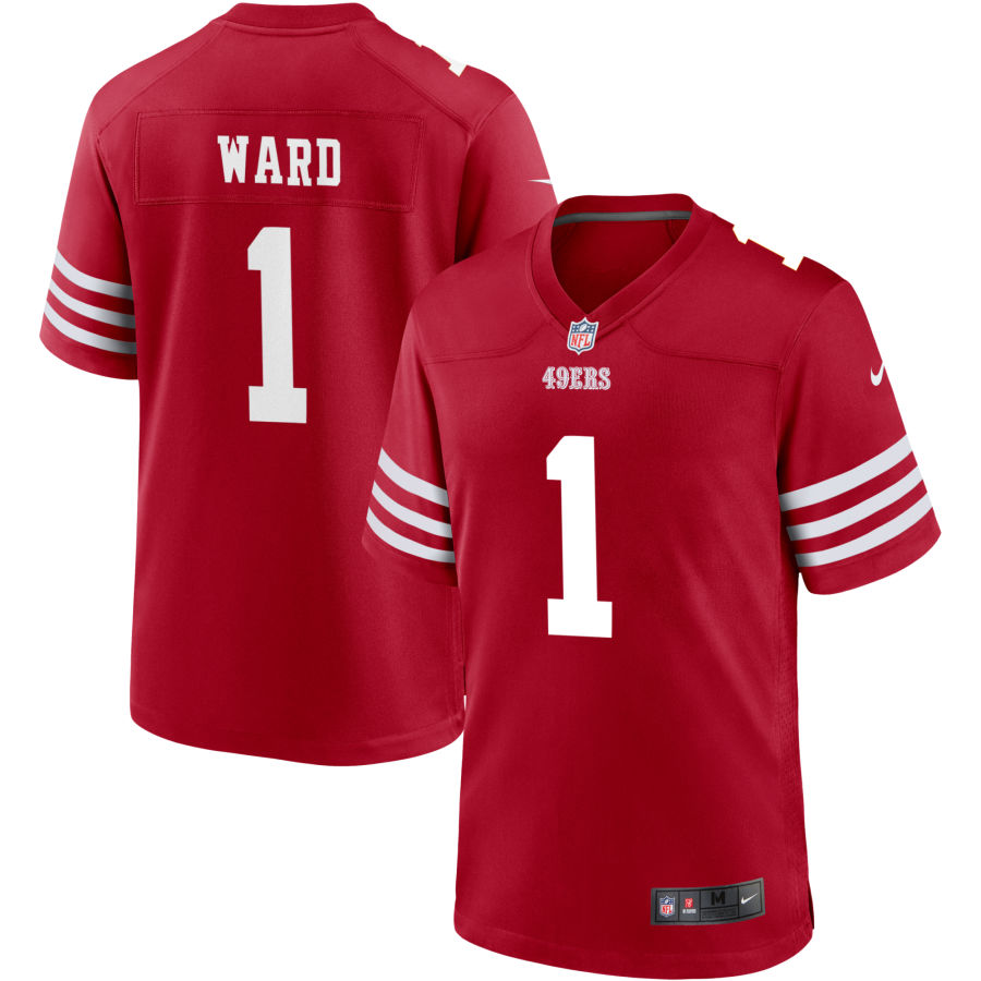San Francisco 49ers #1 Jimmie Ward Men's 2022 Player Game Jersey - Scarlet cheap jerseys for sale - CheapJerseys.Shop