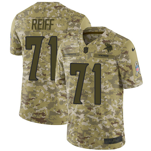 Minnesota Vikings #71 Riley Reiff Camo Men's Stitched Limited 2018 Salute To Service Jersey Men's cheap jerseys for sale - CheapJerseys.Shop