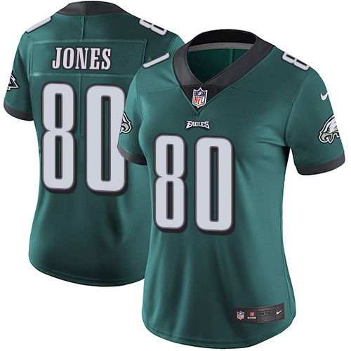 Eagles #80 Julio Jones Green Team Color Women's Stitched Vapor Untouchable Limited Jersey cheap jerseys for sale - CheapJerseys.Shop