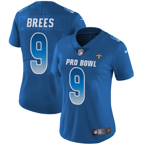 Saints #9 Drew Brees Royal Women's Stitched Limited NFC 2019 Pro Bowl Jersey cheap jerseys for sale - CheapJerseys.Shop
