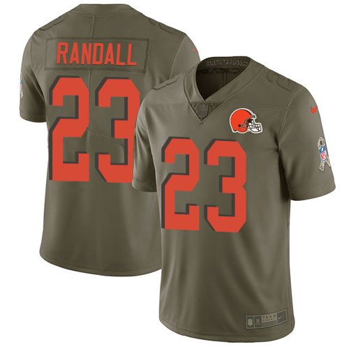 Cleveland Browns #23 Damarious Randall Olive Men's Stitched Limited 2017 Salute To Service Jersey Men's cheap jerseys for sale - CheapJerseys.Shop