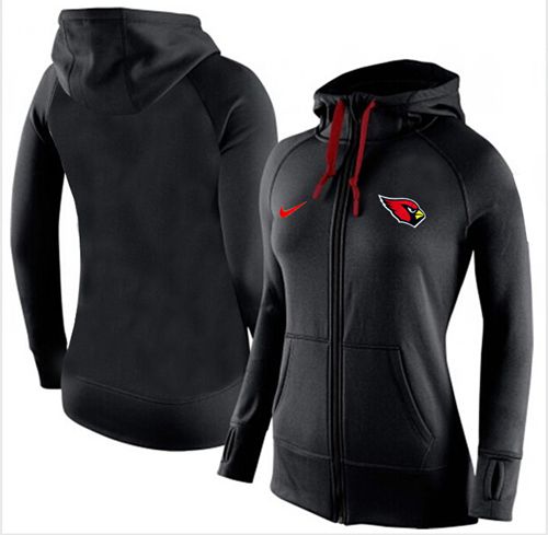 Women's Arizona Cardinals Full-Zip Performance Hoodie Black cheap jerseys for sale - CheapJerseys.Shop