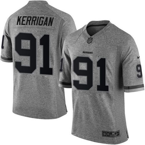 Washington Commanders #91 Ryan Kerrigan Gray Men's Stitched Limited Gridiron Gray Jersey Men's cheap jerseys for sale - CheapJerseys.Shop
