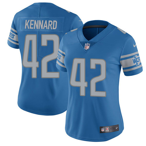 Detroit Lions #42 Devon Kennard Light Blue Team Color Women's Stitched Vapor Untouchable Limited Jersey Womens cheap jerseys for sale - CheapJerseys.Shop