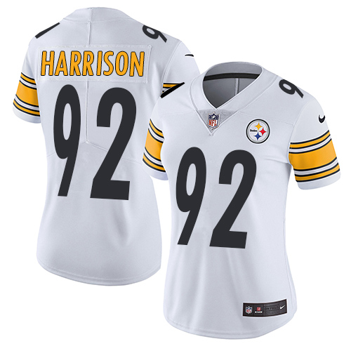 Pittsburgh Steelers #92 James Harrison White Women's Stitched Vapor Untouchable Limited Jersey Womens cheap jerseys for sale - CheapJerseys.Shop