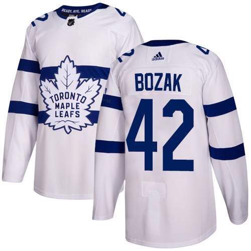 Maple Toronto Maple Leafs #42 Tyler Bozak White Authentic 2018 Stadium Series Stitched Jersey Men's cheap jerseys for sale - CheapJerseys.Shop