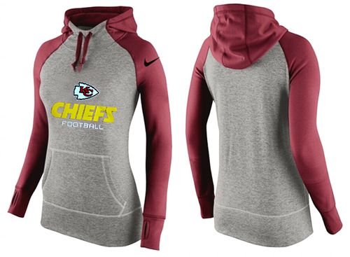 Women's Kansas City Chiefs Performance Hoodie Grey & Red_2 cheap jerseys for sale - CheapJerseys.Shop