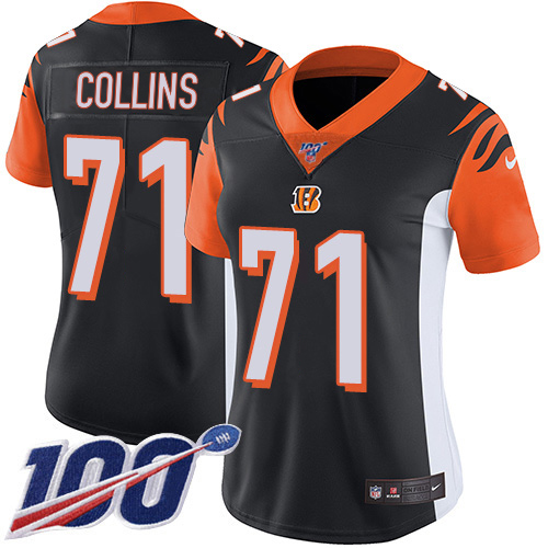 Bengals #71 La'el Collins Black Team Color Women's Stitched 100th Season Vapor Untouchable Limited Jersey cheap jerseys for sale - CheapJerseys.Shop