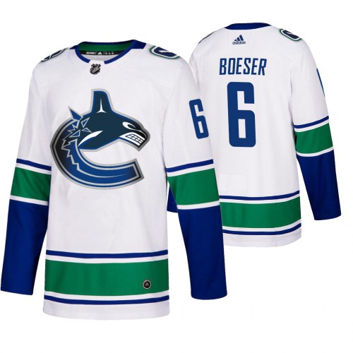 Vancouver Vancouver Canucks #6 Brock Boeser 50th Anniversary Men's White 2019-20 Away Authentic Jersey Men's cheap jerseys for sale - CheapJerseys.Shop