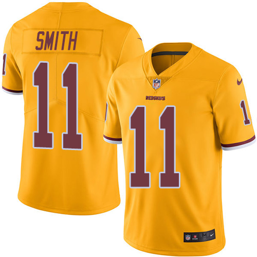 Washington Commanders #11 Alex Smith Gold Youth Stitched Limited Rush Jersey Youth cheap jerseys for sale - CheapJerseys.Shop