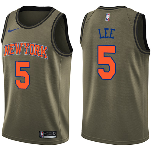New York Knicks #5 Courtney Lee Green Salute to Service Youth Swingman Jersey Youth cheap jerseys for sale - CheapJerseys.Shop