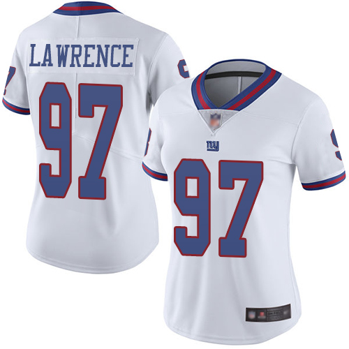 Giants #97 Dexter Lawrence White Women's Stitched Limited Rush Jersey cheap jerseys for sale - CheapJerseys.Shop