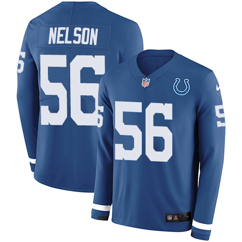 Colts #56 Quenton Nelson Royal Blue Team Color Men's Stitched Limited Therma Long Sleeve Jersey cheap jerseys for sale - CheapJerseys.Shop